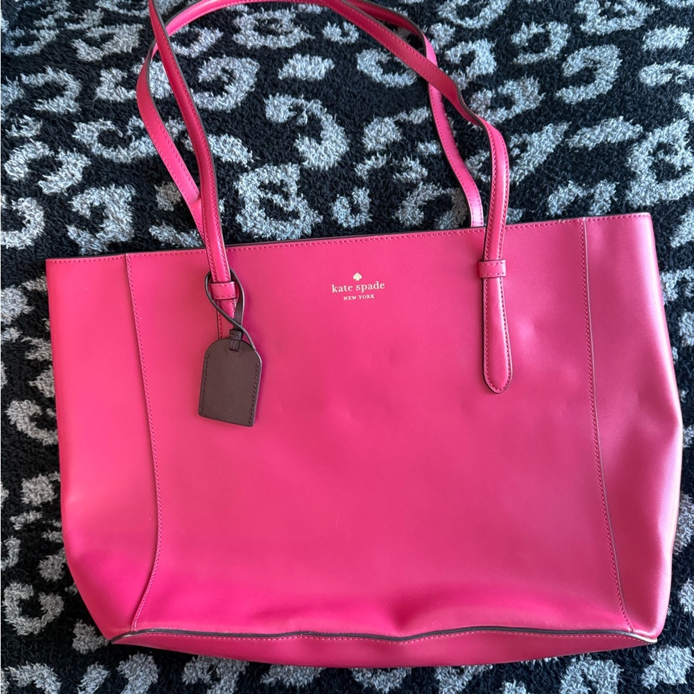Kate Spade Pink Leather Tote Vibrant Everyday Essential